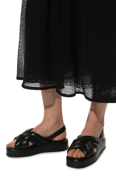 Кожаные сандалии PRADA, арт. 1XZ747-038-F0002-035, фото 3