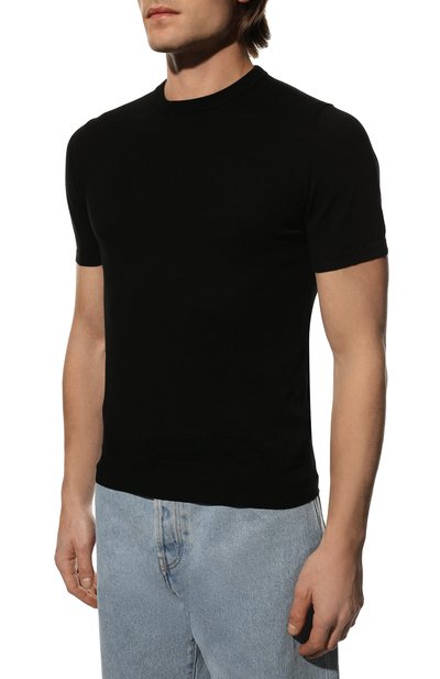 Хлопковый джемпер IL BORGO CASHMERE черного цвета по цене 34350 руб., арт. 55-854M0DG0, фото 3 Хлопковый джемпер IL BORGO CASHMERE, арт. 55-854M0DG0, фото 3