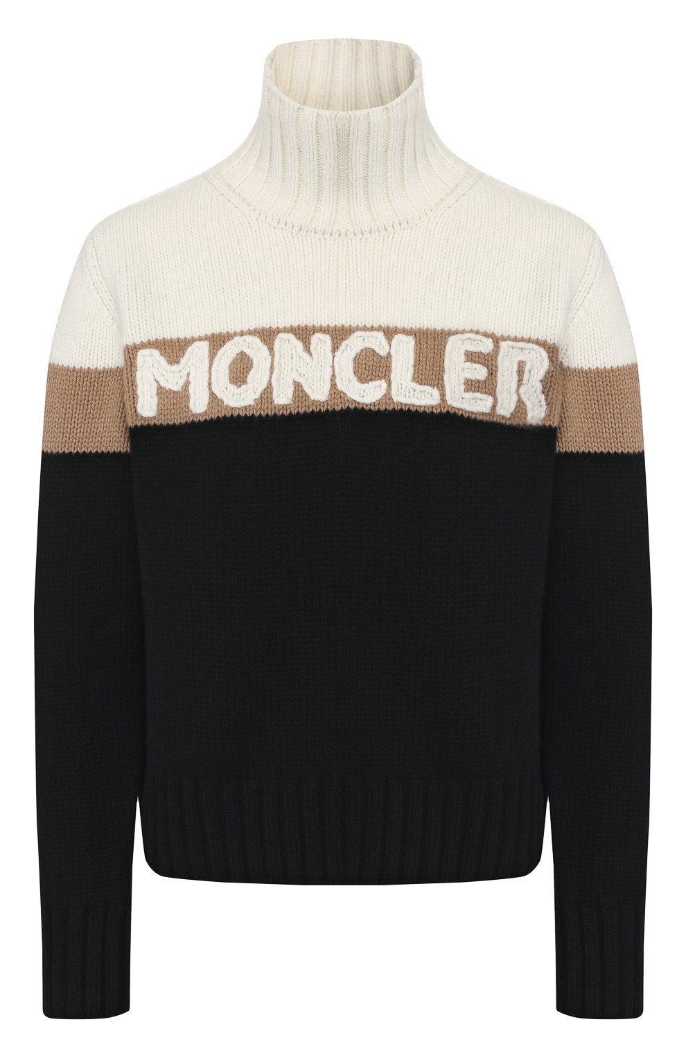 Свитер из смеси шерсти и кашемира MONCLER черного цвета по цене 65500 руб., арт. E2-093-92525-50-A9141, фото 1 Свитер из смеси шерсти и кашемира MONCLER, арт. E2-093-92525-50-A9141, фото 1