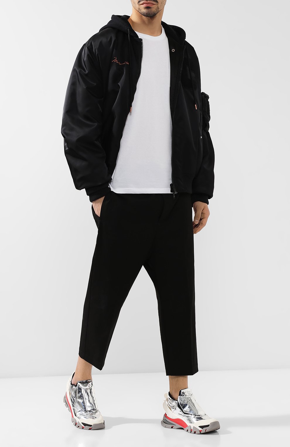 Укороченные брюки из хлопка RICK OWENS, арт. RU19S2395/TE, фото 2