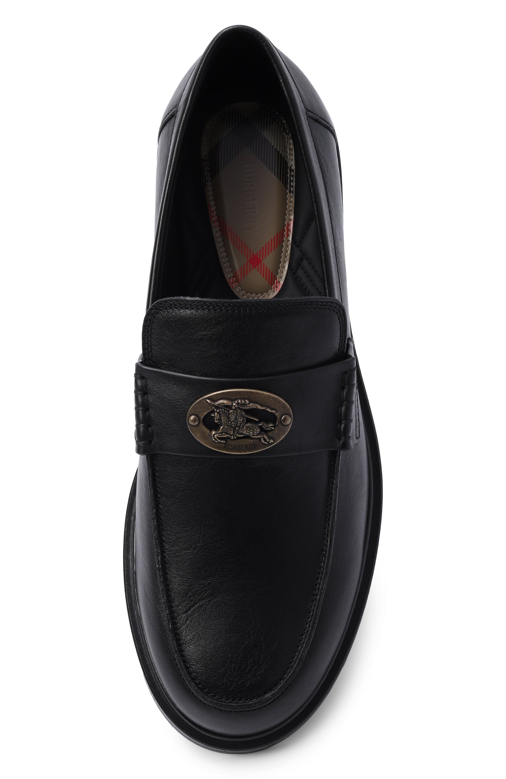 Кожаные лоферы pembroke BURBERRY черного цвета по цене 105000 руб., арт. 8127954, фото 5 Кожаные лоферы pembroke BURBERRY, арт. 8127954, фото 5