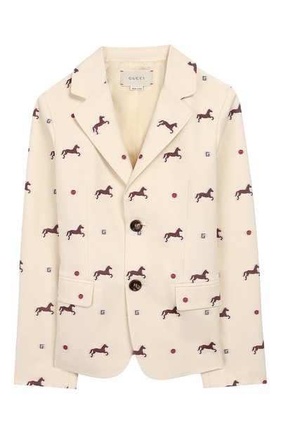 Хлопковый пиджак GUCCI, арт. 600282/XWAHA, фото 1