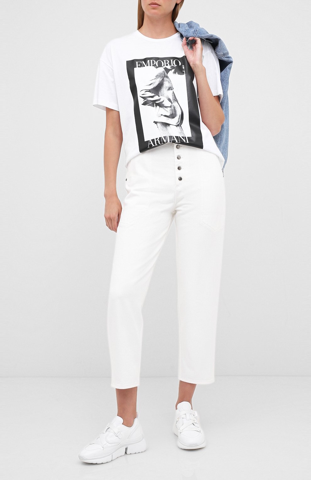 Джинсы EMPORIO ARMANI белого цвета по цене 33600 руб., арт. 6H2J46/2N5RZ, фото 2 Джинсы EMPORIO ARMANI, арт. 6H2J46/2N5RZ, фото 2