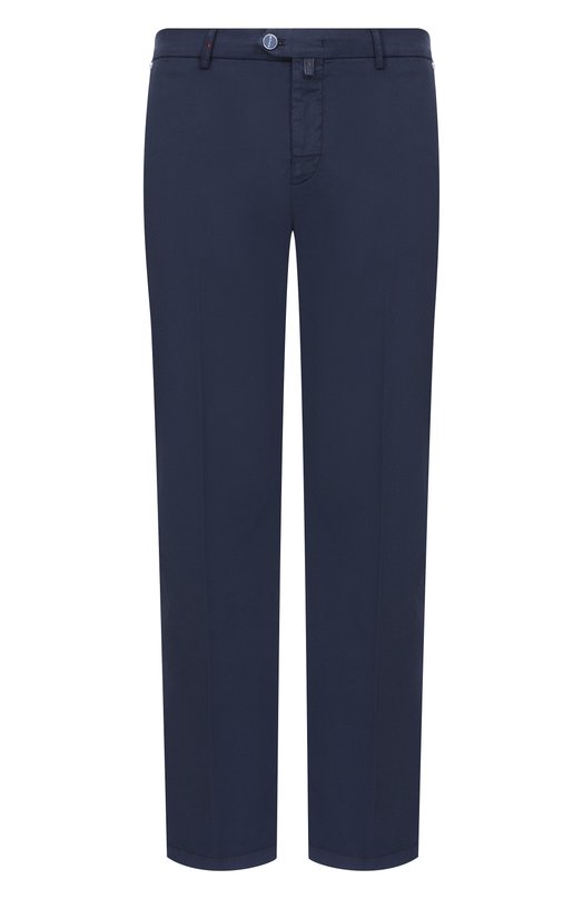 Брюки из хлопка и шелка Kiton UFPPERK0607H Синий UFPPERK0607H