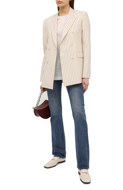 Шерстяной жакет CELINE бежевого цвета по цене 299500 руб., арт. 2V923707L, фото 2 Шерстяной жакет CELINE, арт. 2V923707L, фото 2