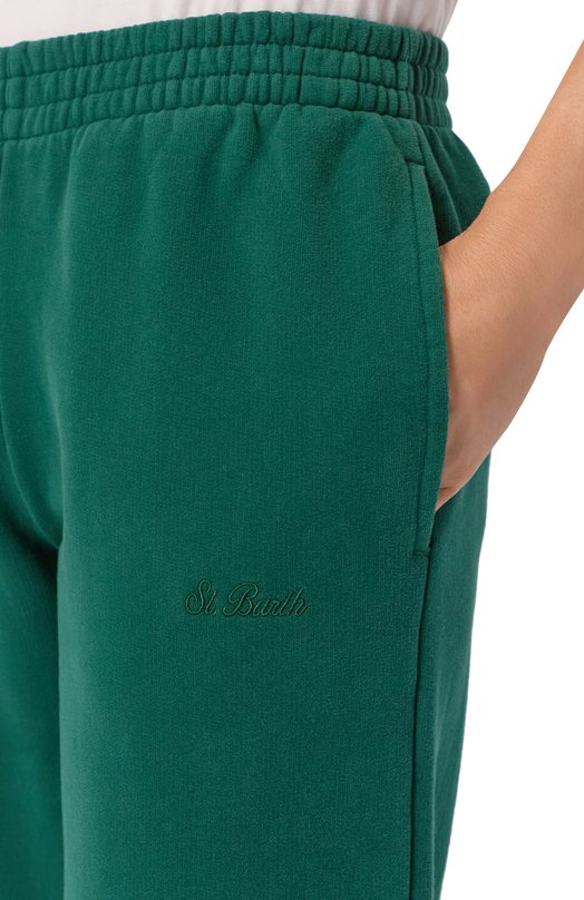 Хлопковые брюки MC2 Saint Barth DNA0001-00397I/DEENA Зелёный  DNA0001-00397I/DEENA Фото 5