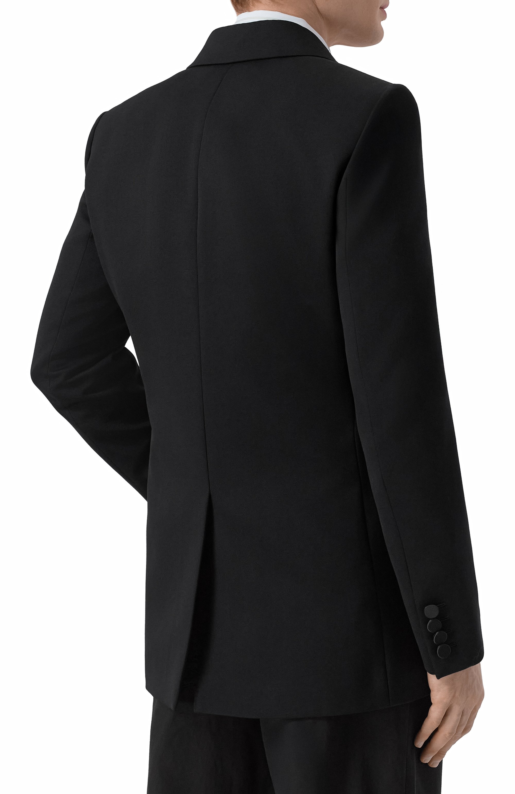 Шерстяной смокинг SAINT LAURENT черного цвета по цене 492500 руб., арт. 797220/Y7E63, фото 4 Шерстяной смокинг SAINT LAURENT, арт. 797220/Y7E63, фото 4