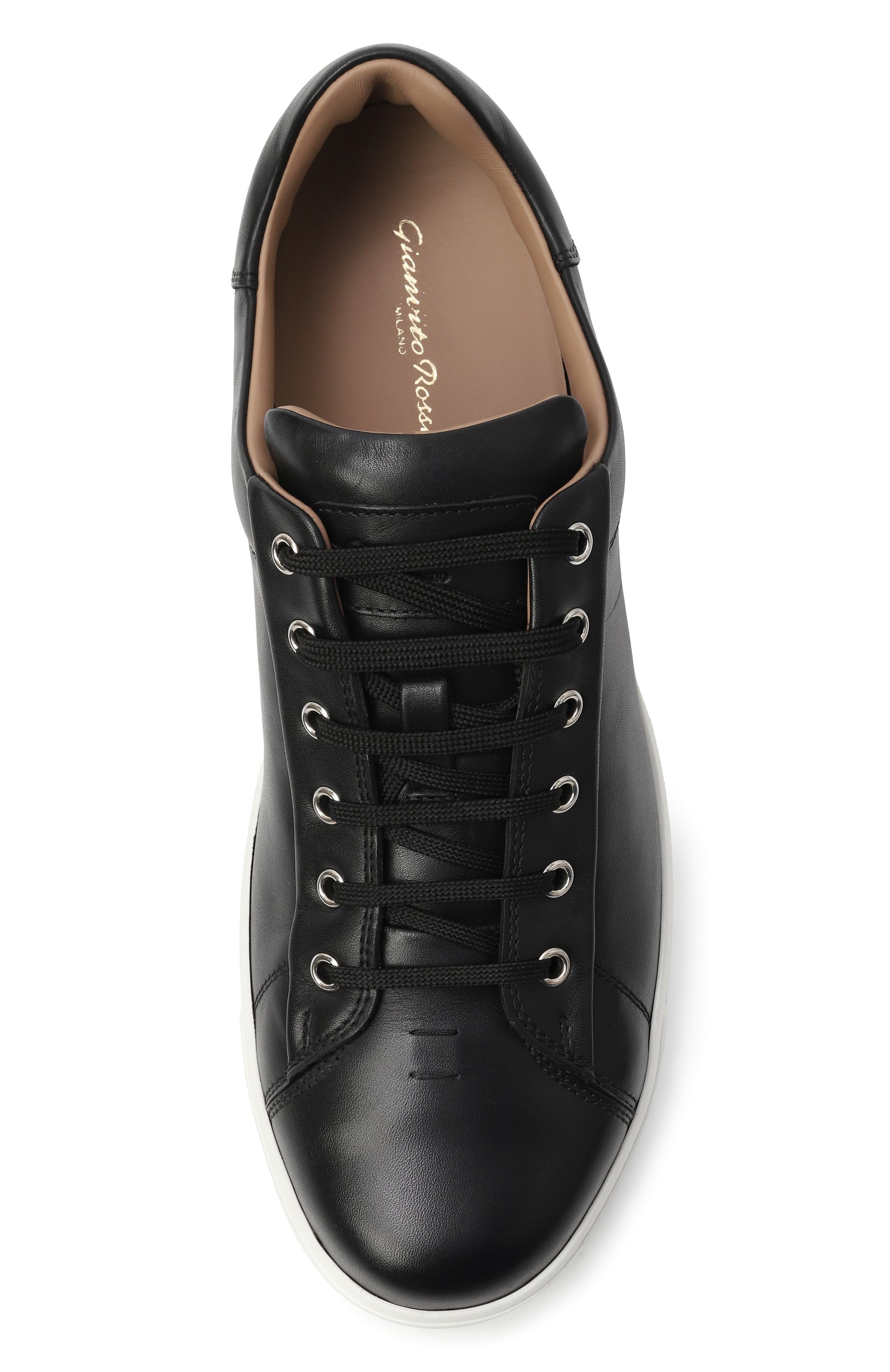 Кожаные кеды low top GIANVITO ROSSI, арт. S26340.M1WHT.CLNNER0, фото 6