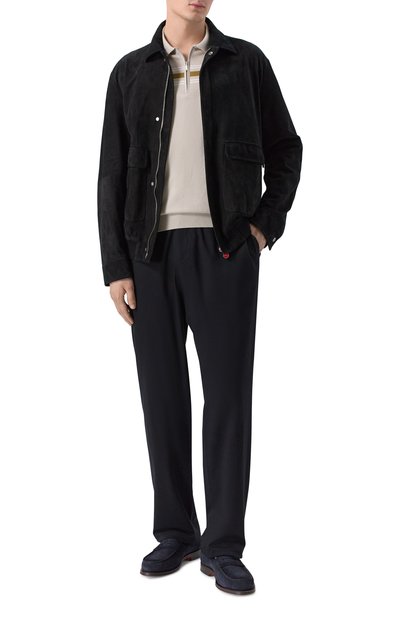 Мужские замшевые пенни-лоферы quentin SANTONI, арт. MCQG18143PD5SRVR