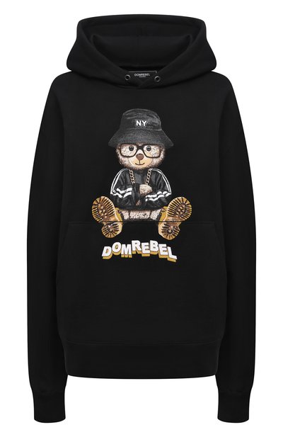 Женский хлопковое худи DOMREBEL, арт. NY BEAR/H00DIE/W