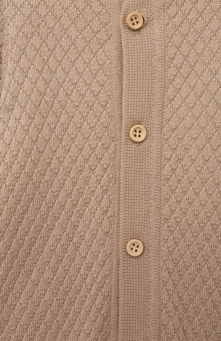 Детский комплект из комбинезона и шапки ROYAL FIVE COLLECTION бежевого цвета, арт. КБВА-БACS107 | Фото 6 (Материал сплава: Проставлено; Нос: Не проставлено; Материал внешний: Хлопок)