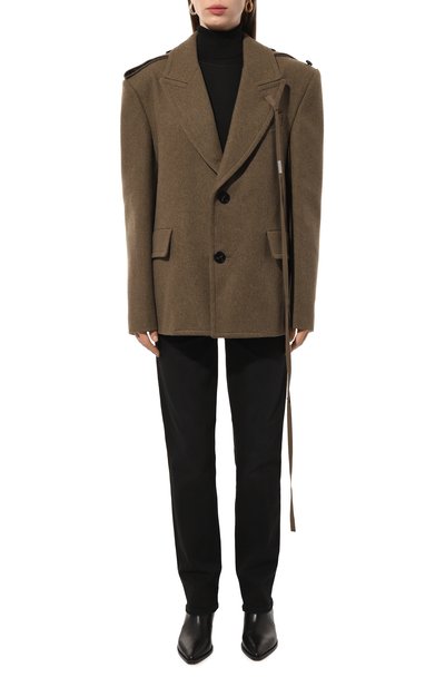 Шерстяное полупальто ANN DEMEULEMEESTER, арт. 2402-W-JA25-FA509-046, фото 3