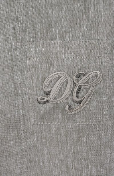 Льняная рубашка DOLCE & GABBANA, арт. L44S24/FU4LG_001, фото 3