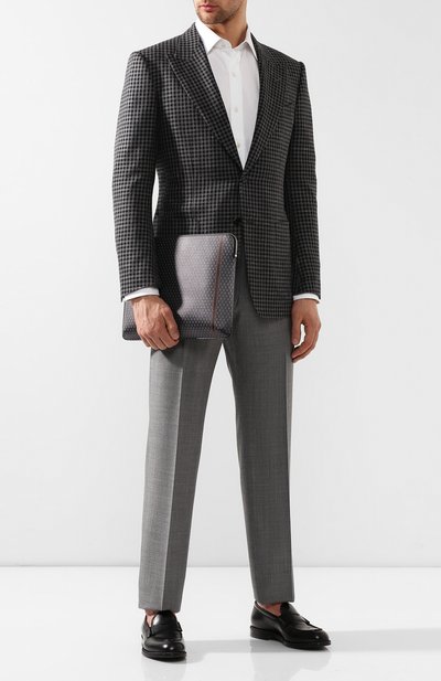 Текстильная папка для бумаг DUNHILL серого цвета по цене 44050 руб., арт. DU19R3865CC, фото 2 Текстильная папка для бумаг DUNHILL, арт. DU19R3865CC, фото 2