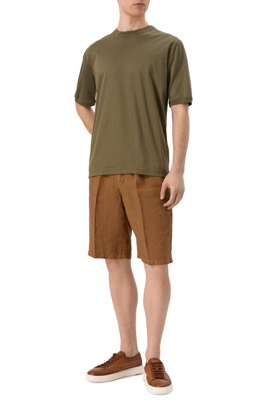 Льняные шорты Kiton UPKN024K0371102 Коричневый  UPKN024K0371102 Фото 2