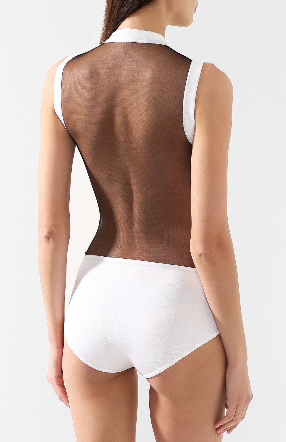 Боди BALMAIN черно-белого цвета по цене 142500 руб., арт. RF00929/K372, фото 4 Боди BALMAIN, арт. RF00929/K372, фото 4