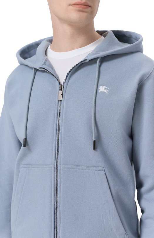 Хлопковая толстовка Burberry 8110494 Голубой  8110494 Фото 5