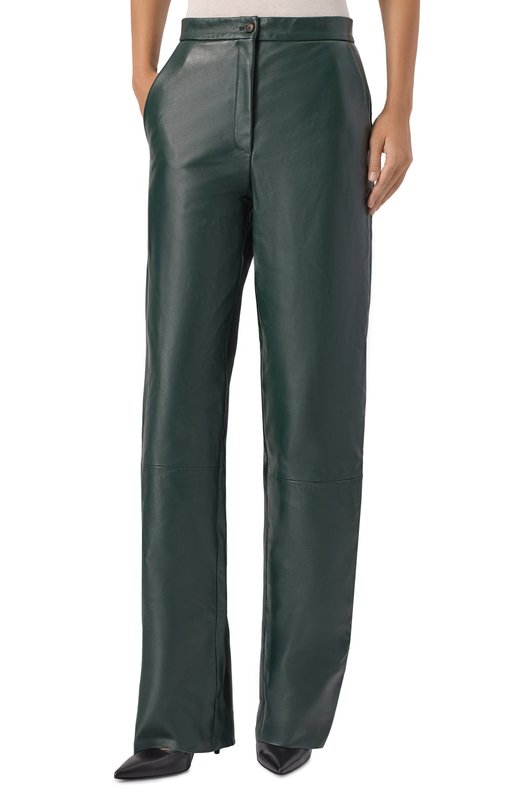 Кожаные брюки Kiton D58171K0541F06 Зелёный  D58171K0541F06 Фото 3