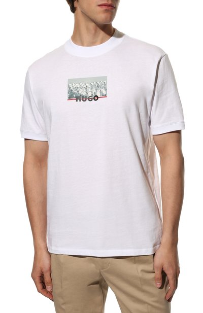 Хлопковая футболка HUGO, арт. 50471549, фото 3