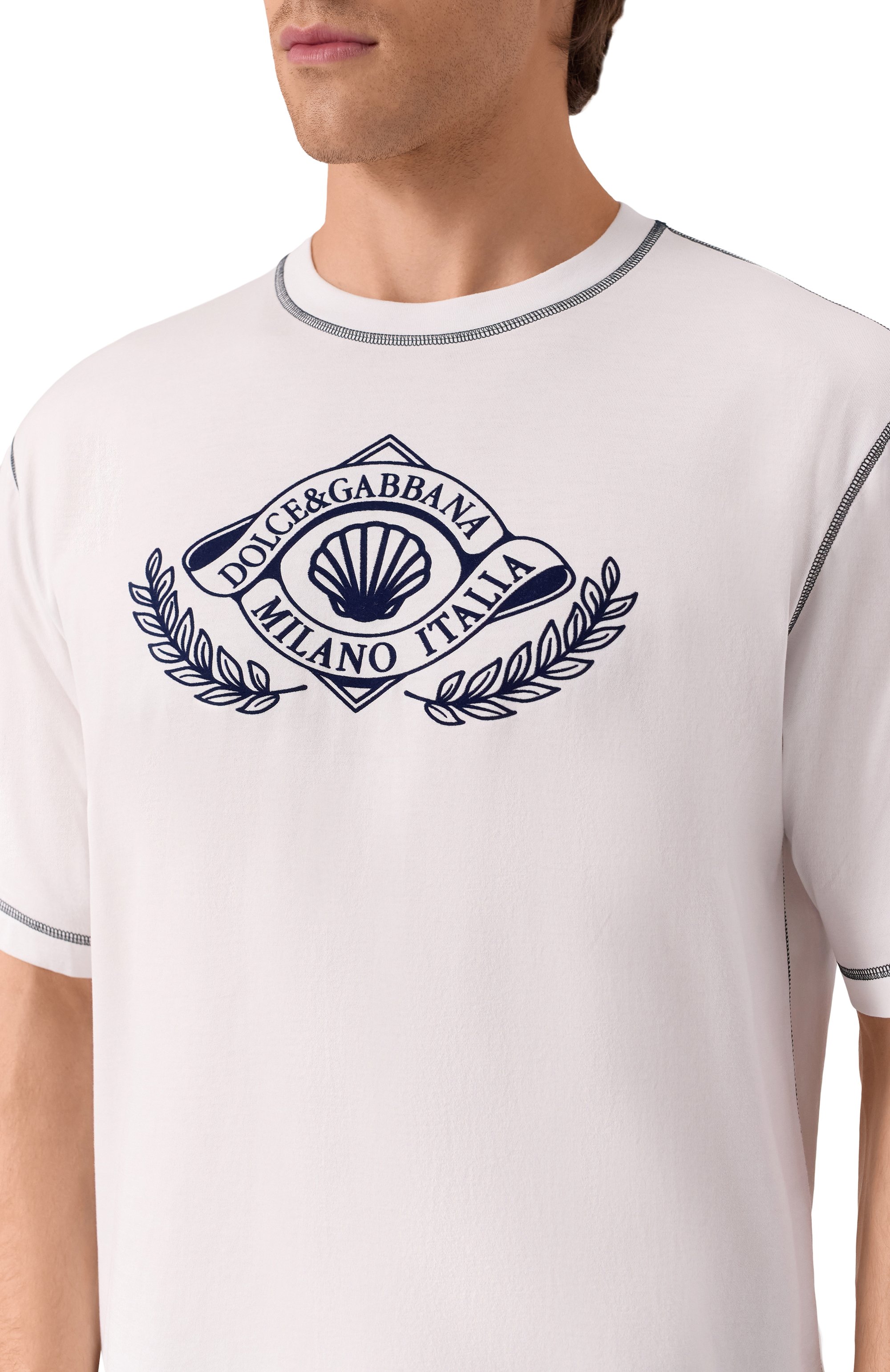 Хлопковая футболка DOLCE & GABBANA, арт. G8PN9T/G7PEC, фото 5