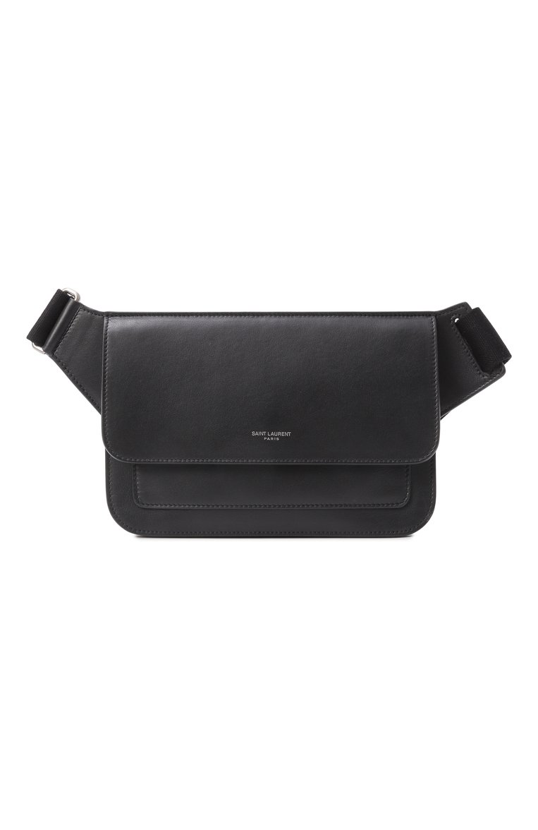 Мужская поясная сумка SAINT LAURENT черного цвета, арт. 823179/AAEMZ | Фото 1 (Размер: small; Материал: Натуральная кожа; Ремень/цепочка: На ремешке; Стили: Классический)
