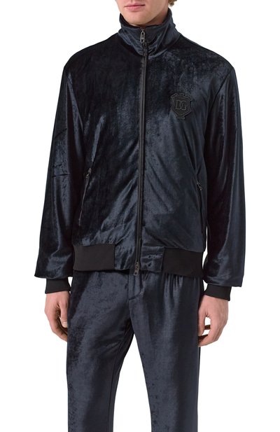 Бархатная толстовка DOLCE & GABBANA черного цвета по цене 147500 руб., арт. G9BBYZ/HU7S0, фото 3 Бархатная толстовка DOLCE & GABBANA, арт. G9BBYZ/HU7S0, фото 3