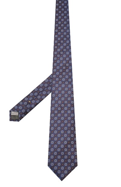 Шелковый галстук CANALI темно-синего цвета по цене 9525 руб., арт. 18/HJ02318, фото 2 Шелковый галстук CANALI, арт. 18/HJ02318, фото 2