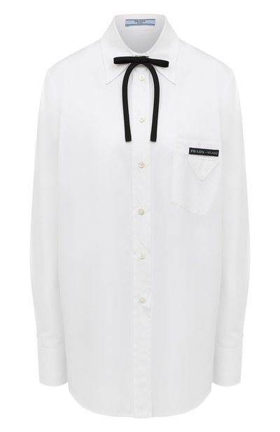 Женская хлопковая рубашка PRADA, арт. P409E-1V6S-F0964-201