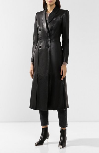 Кожаное пальто ALEXANDER MCQUEEN, арт. 585005/Q5AA0, фото 3