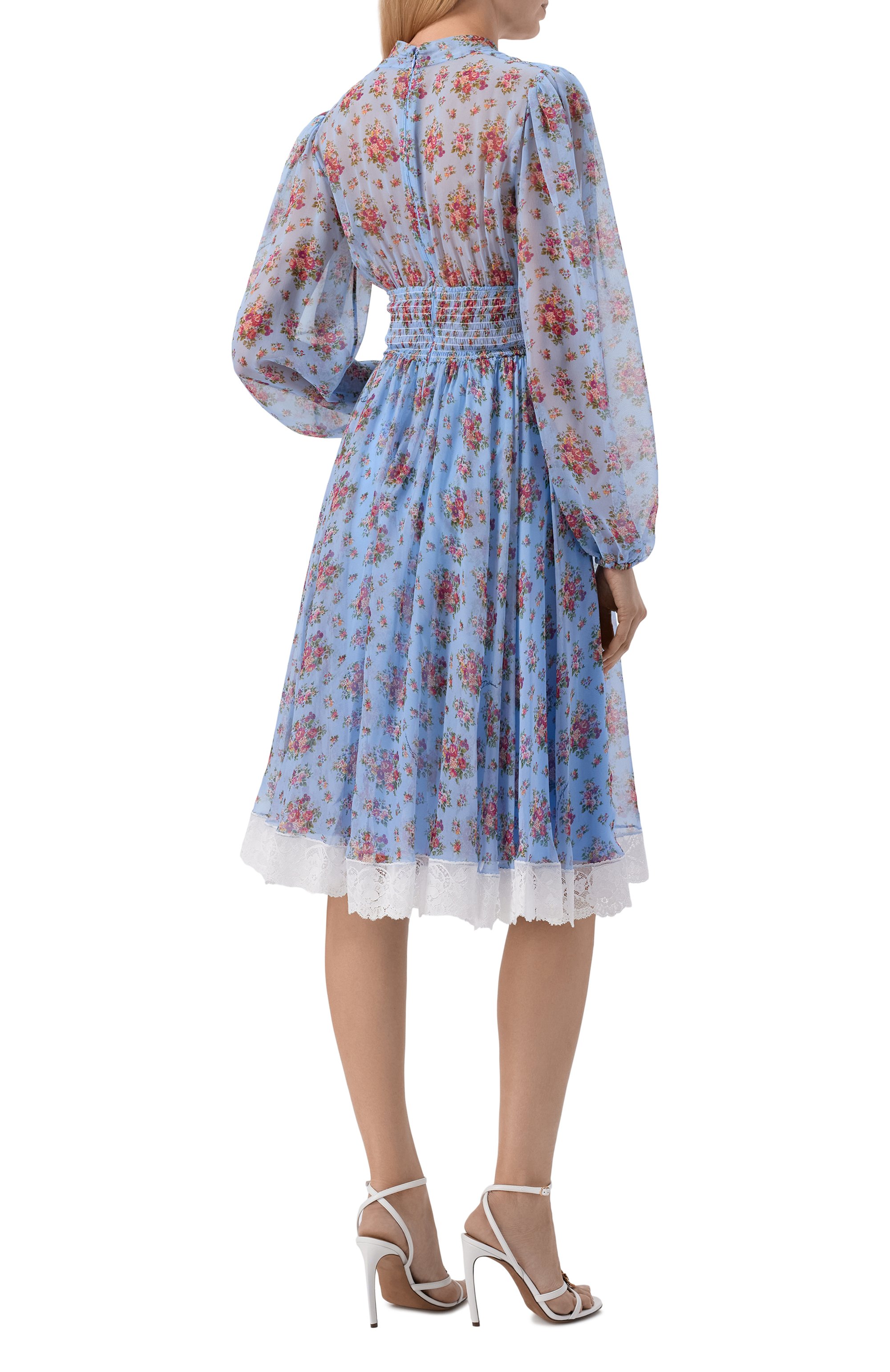 Платье из шелка и хлопка DOLCE & GABBANA, арт. F611ZT/IS10F, фото 3