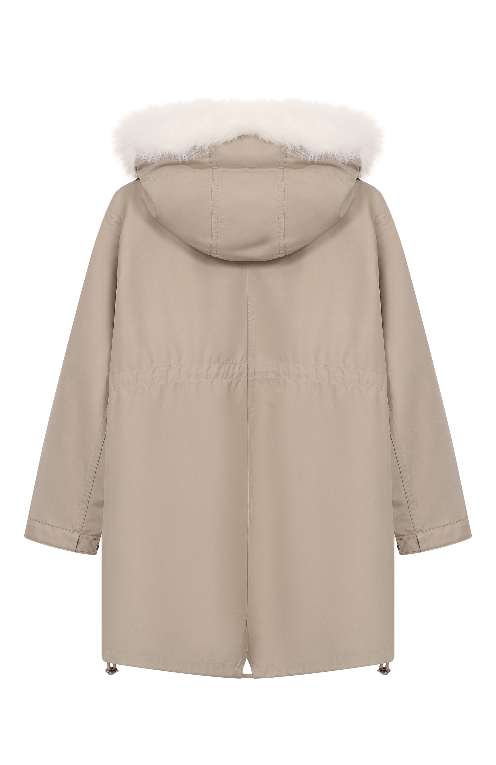 Утепленная парка с отделкой из лисы YVES SALOMON ENFANT, арт. 26WEM903LGJ02W/8-10, фото 2