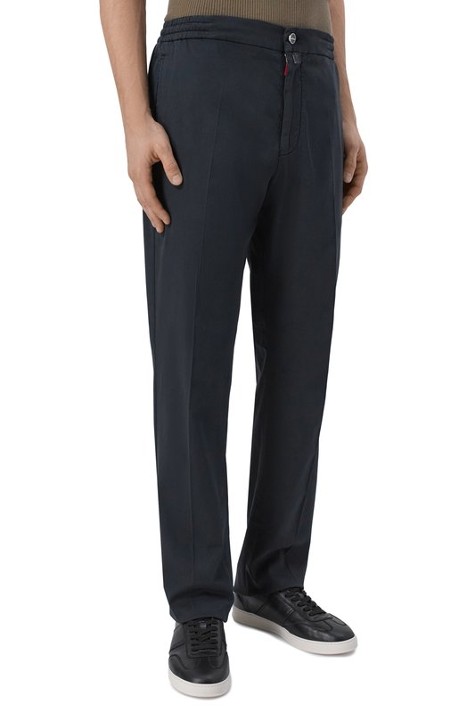 Брюки из хлопка и шелка Kiton UPLACRK0607H Чёрный  UPLACRK0607H Фото 3