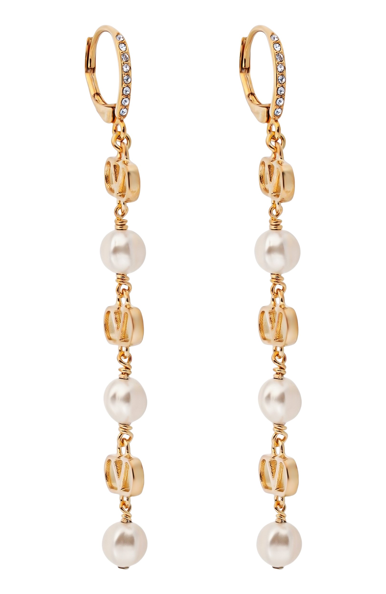 Серьги VALENTINO золотого цвета по цене 69950 руб., арт. 9W2J0CD3/QVS, фото 3 Серьги VALENTINO, арт. 9W2J0CD3/QVS, фото 3