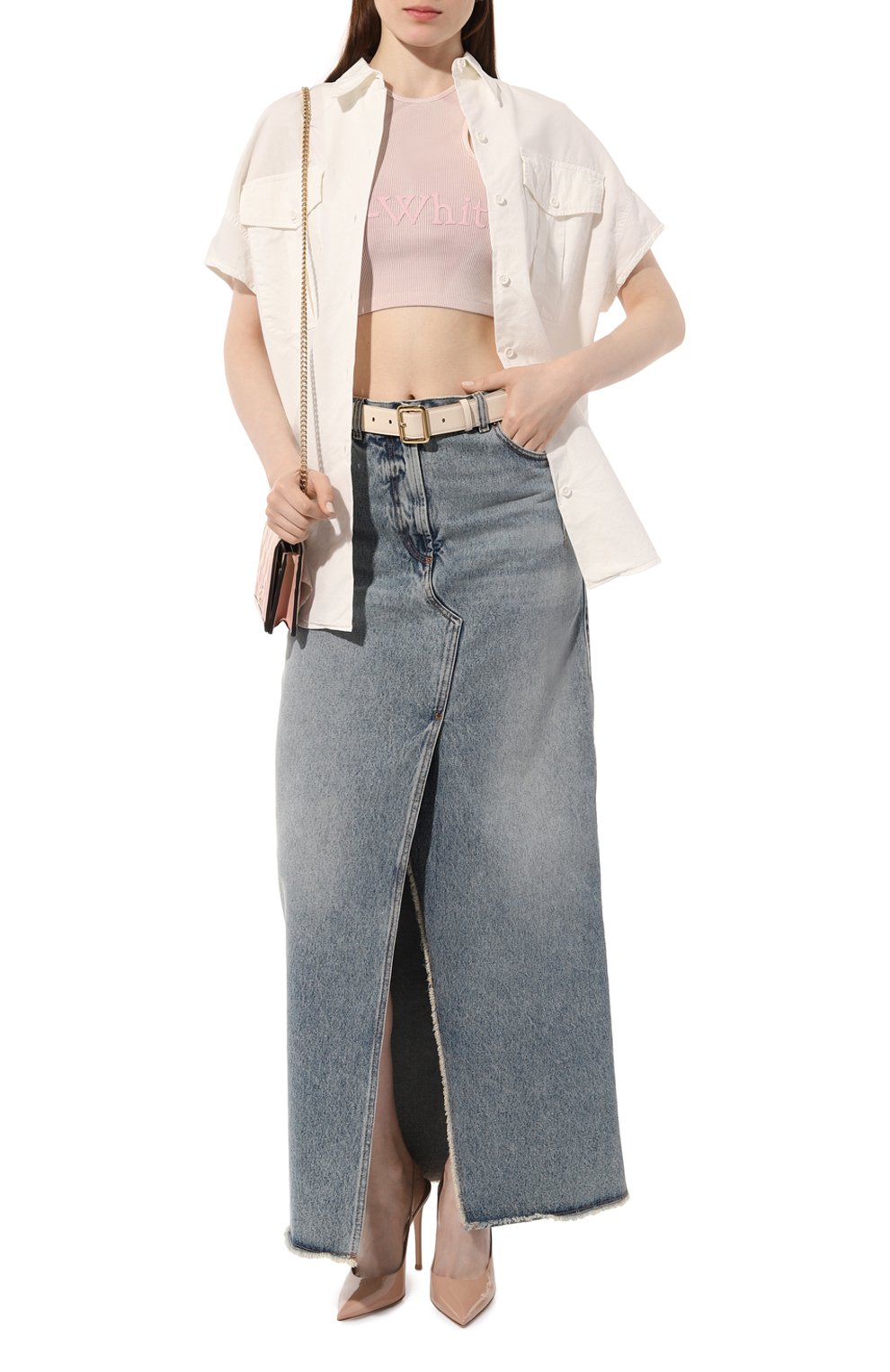 Хлопковая майка OFF-WHITE, арт. 0WAD086S24JER002, фото 2