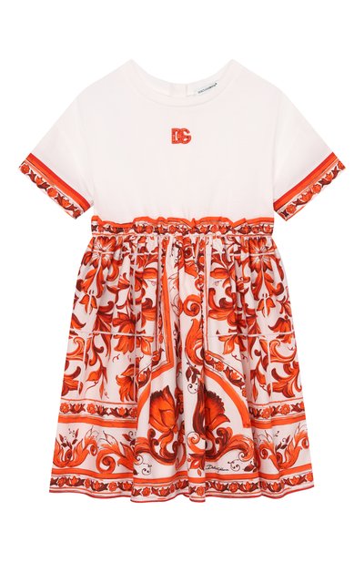 Хлопковое платье DOLCE & GABBANA, арт. L5JDBF/G7P4G_001