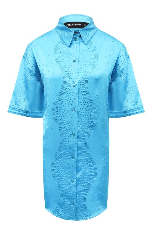 

Атласная рубашка Filles A Papa, Голубой