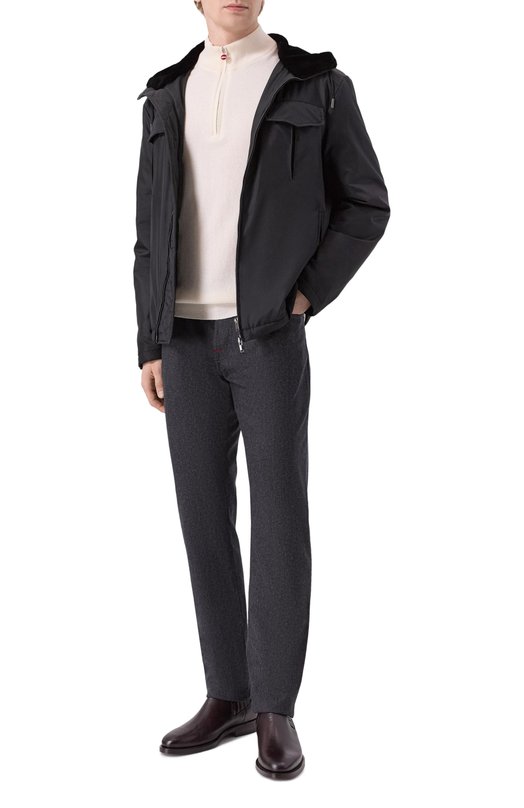 Шелковая куртка MVST M25.1PM.0003/BIG SIZE/ZEGNA SILKY Чёрный  M25.1PM.0003/BIG SIZE/ZEGNA SILKY Фото 2