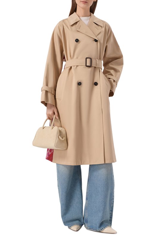 Хлопковый тренч Weekend Max Mara WKSNINFA Бежевый  WKSNINFA Фото 2
