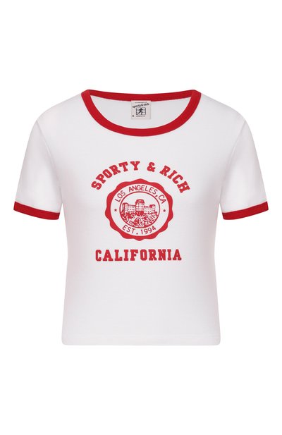 Женская хлопковая футболка SPORTY AND RICH, арт. T0073710509WH52