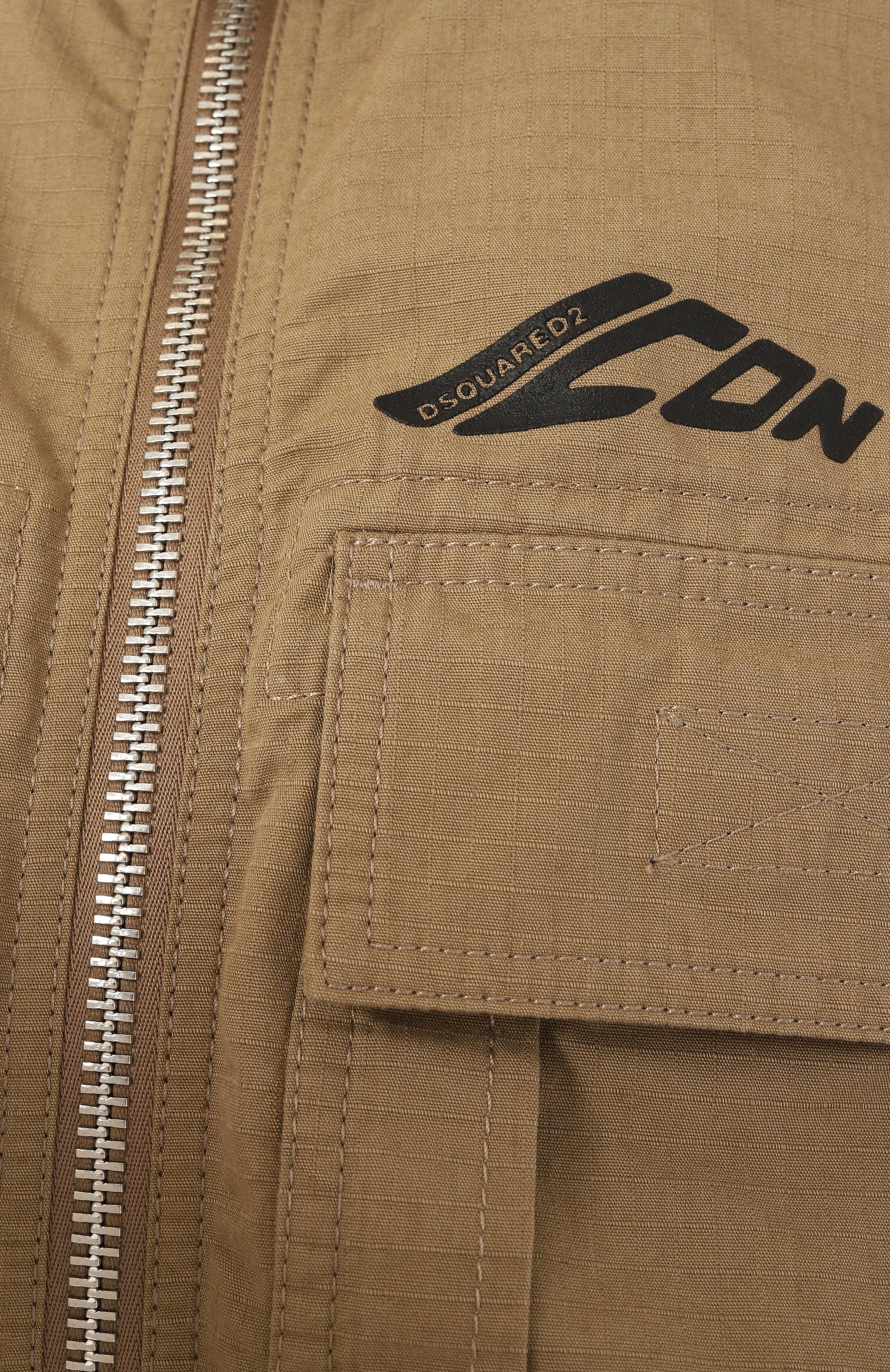 Хлопковый бомбер DSQUARED2 бежевого цвета по цене 86800 руб., арт. S80AM0046/D35224, фото 6 Хлопковый бомбер DSQUARED2, арт. S80AM0046/D35224, фото 6