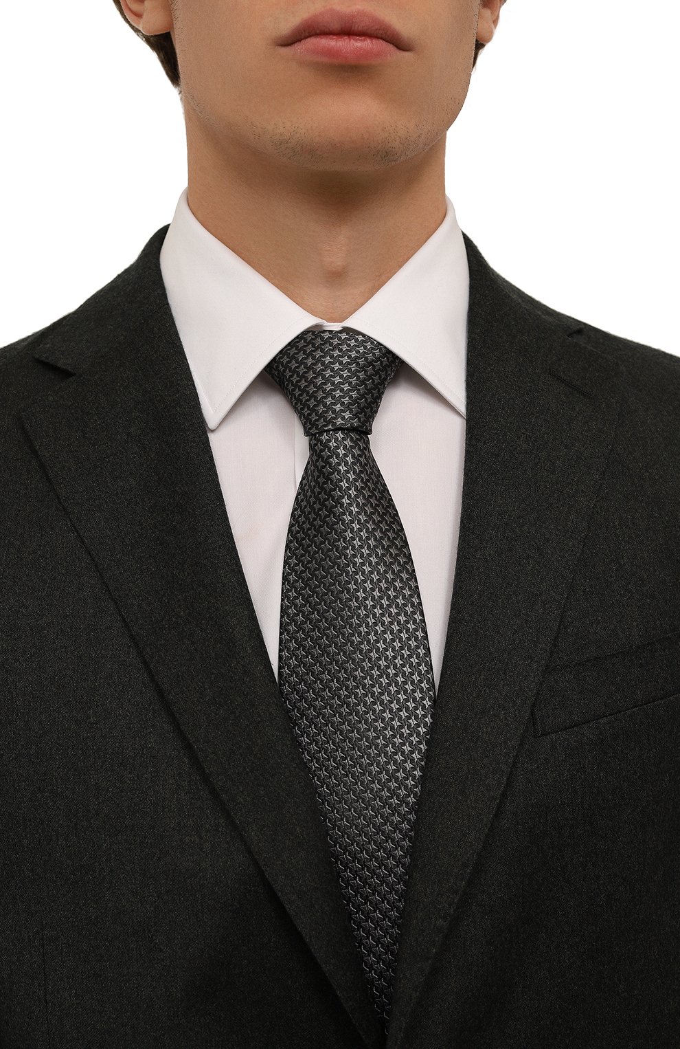 Шелковый галстук KITON серого цвета по цене 29950 руб., арт. UCRVKPC01L5912, фото 2 Шелковый галстук KITON, арт. UCRVKPC01L5912, фото 2