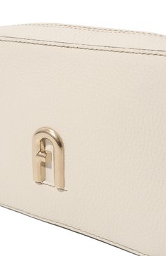 Женская сумка primula FURLA кремвого цвета, арт. WB00667/BX0176 | Фото 3 (Сумки-технические: Сумки через плечо; Материал: Натуральная кожа; Материал сплава: Проставлено; Раз�мер: mini; Ремень/цепочка: На ремешке; Драгоценные камни: Проставлено)