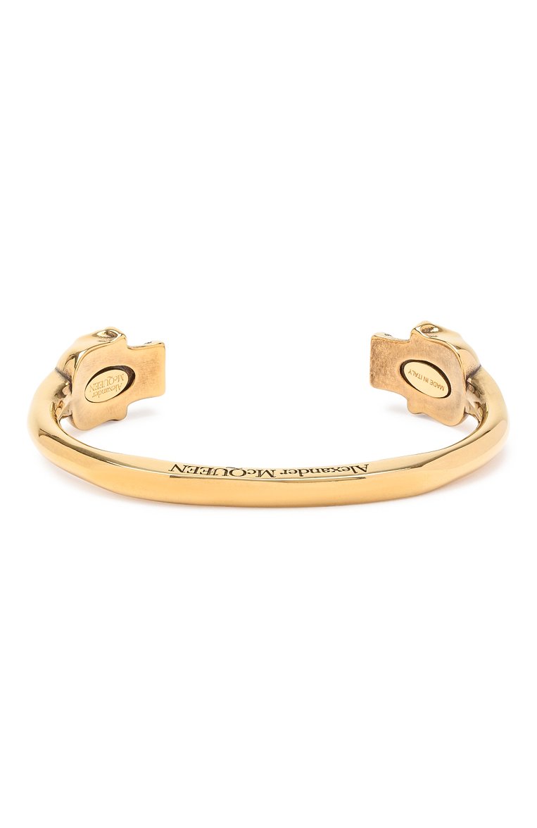 Мужской браслет ALEXANDER MCQUEEN золотого цвета, арт. 554487/J160G | Фото 2 (Статус проверки: Проверена категория; Материал: Металл; Нос: Не проставлено; Региональные ограничения белый список (Axapta Mercury): Не проставлено)