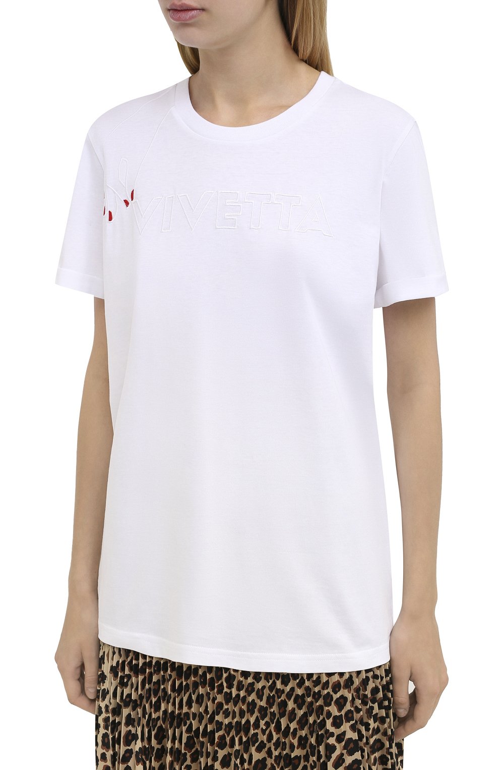 Хлопковая футболка VIVETTA, арт. 20I V2M0/F071/6944, фото 3