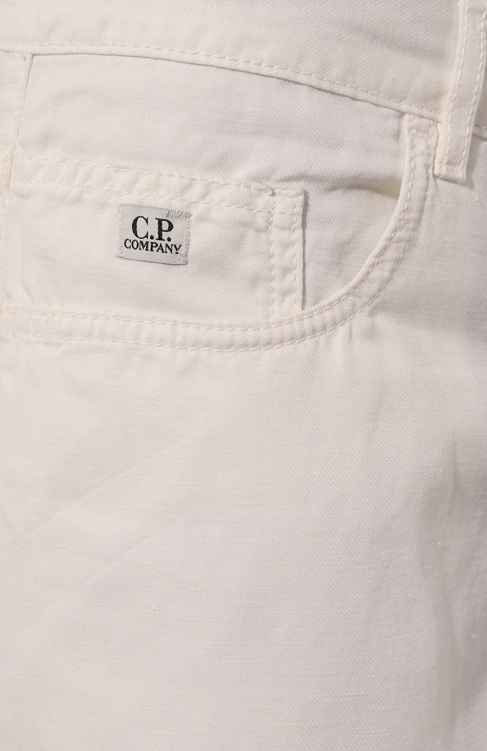 Брюки из хлопка и льна C.P. COMPANY, арт. 14CMPA356A-006273G, фото 5