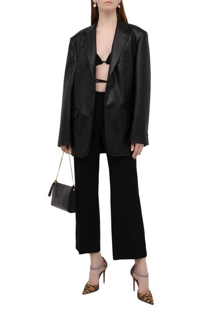 Текстильные туфли ursina AMINA MUADDI, арт. URSINA PUMP/PRINT SATIN/TIGER+TANZANITE CRYSTALS, фото 2