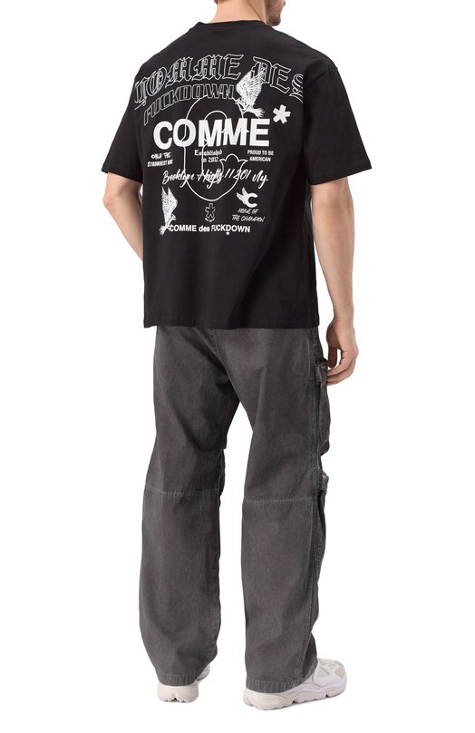 Хлопковая футболка Comme des Fuckdown CFABM01542 Чёрный  CFABM01542 Фото 2