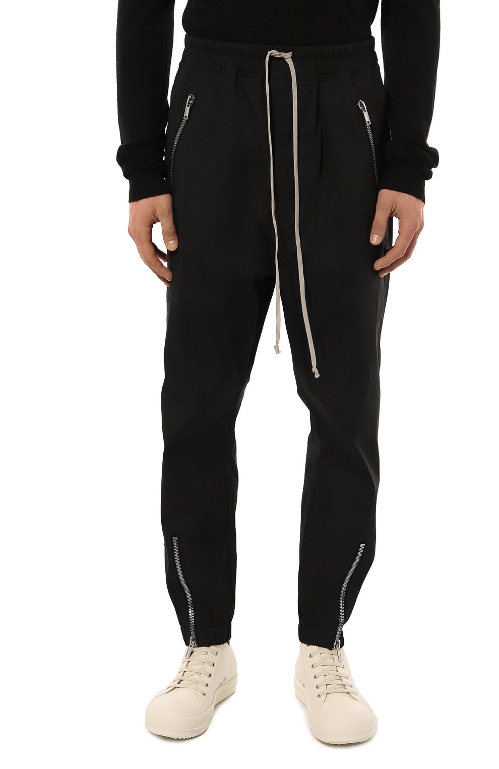 Хлопковые брюки RICK OWENS черного цвета по цене 106500 руб., арт. RU02C7370/TE, фото 3 Хлопковые брюки RICK OWENS, арт. RU02C7370/TE, фото 3