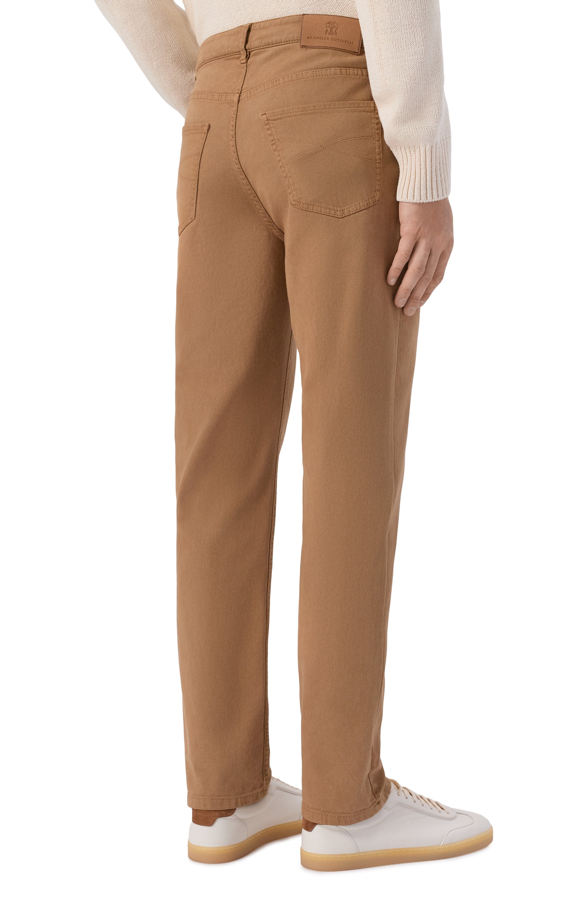 Джинсы traditional fit BRUNELLO CUCINELLI бежевого цвета по цене 88800 руб., арт. M277PD3210, фото 4 Джинсы traditional fit BRUNELLO CUCINELLI, арт. M277PD3210, фото 4