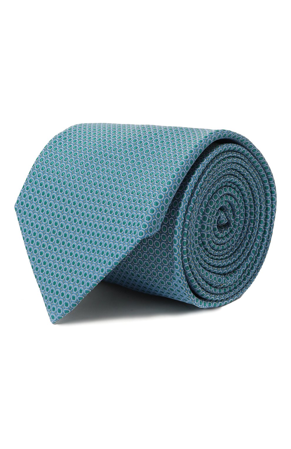 Шелковый галстук BROUBACK бирюзового цвета по цене 6810 руб., арт. TIE 8CM/SS23, фото 1 Шелковый галстук BROUBACK, арт. TIE 8CM/SS23, фото 1